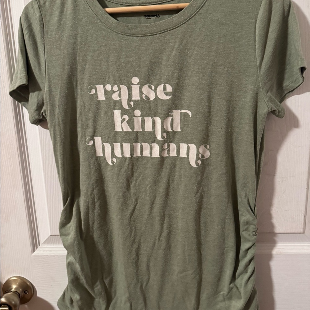 Sonoma Olive Graphic Tee - Raise Kind Humans (Maternity)